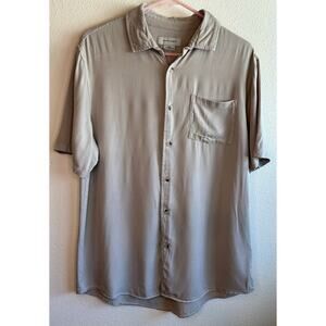 COTTON ON GARMENTS | Beige/Gray Button Up Front Pocket Viscose | Medium